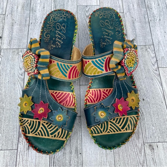 Elite Womens Love Slide Wedge Sandals Size 10 - Picture 4 of 12